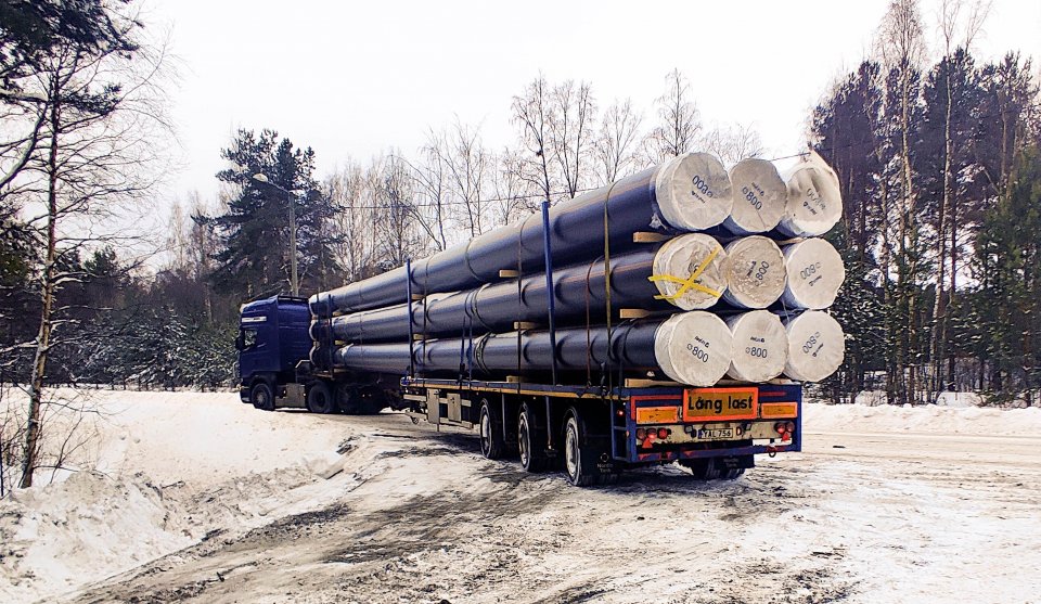 Putkia toimitetaan työmaalle alkuvuodesta 2022.